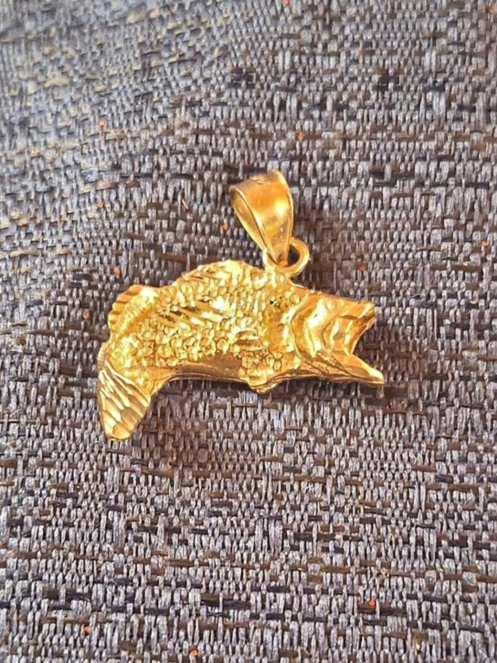Gold-Tone Fish Pendant